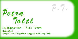 petra toltl business card